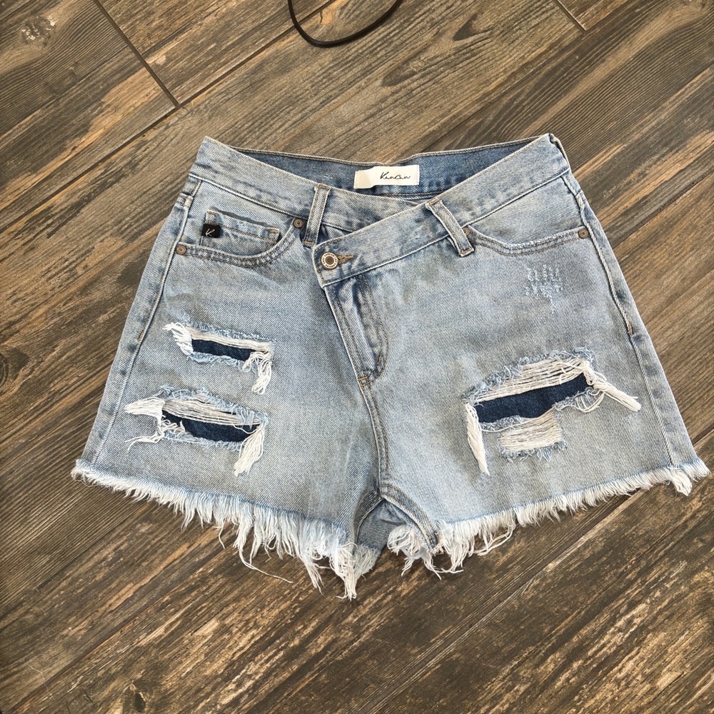 KanCan Blue Jean Shorts Distressed Cut-Off Style